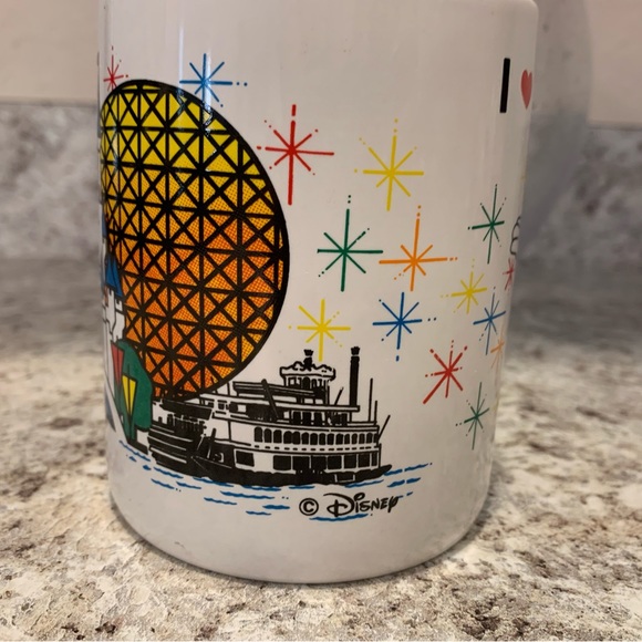 DISNEY Vintage EPCOT Magic Kingdom Coffee Cup Mug Mickey Mouse “I Love Grandma” - Picture 4 of 6